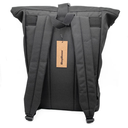 Recycled Roll-Top Rucksack Black