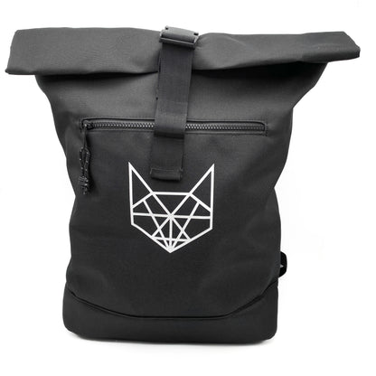 Recycled Roll-Top Rucksack Black