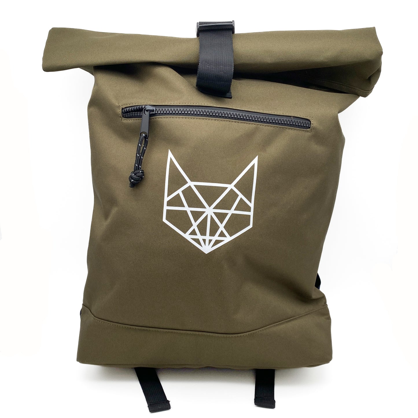 Recycled Roll-Top Rucksack Military Green