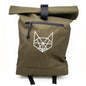 Recycled Roll-Top Rucksack Military Green