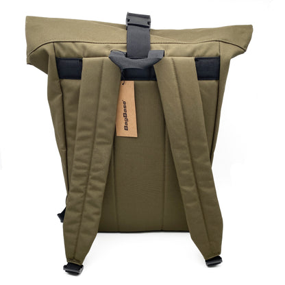 Recycled Roll-Top Rucksack Military Green