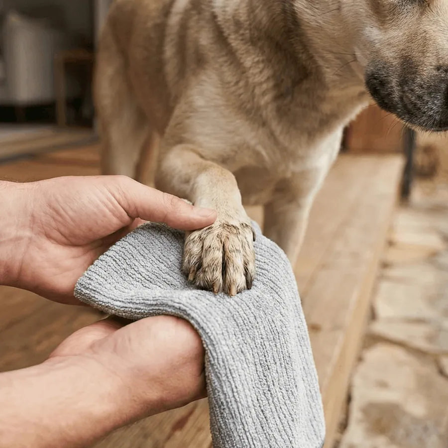 Silber-Pflegehandtuch für Tiere
